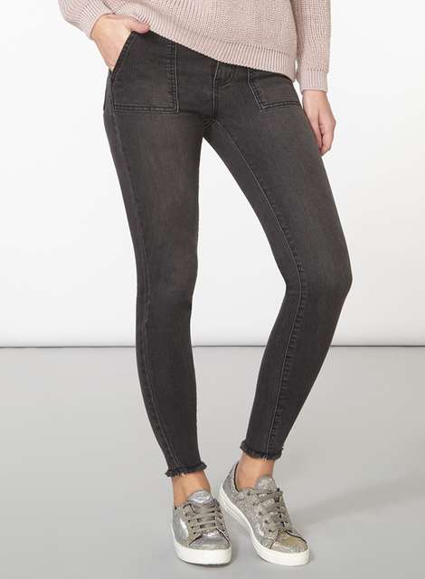 **First & I frayed edge jeans